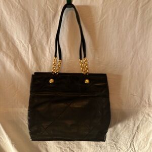 Authentic Salvatore Ferragamo Black quilted tote